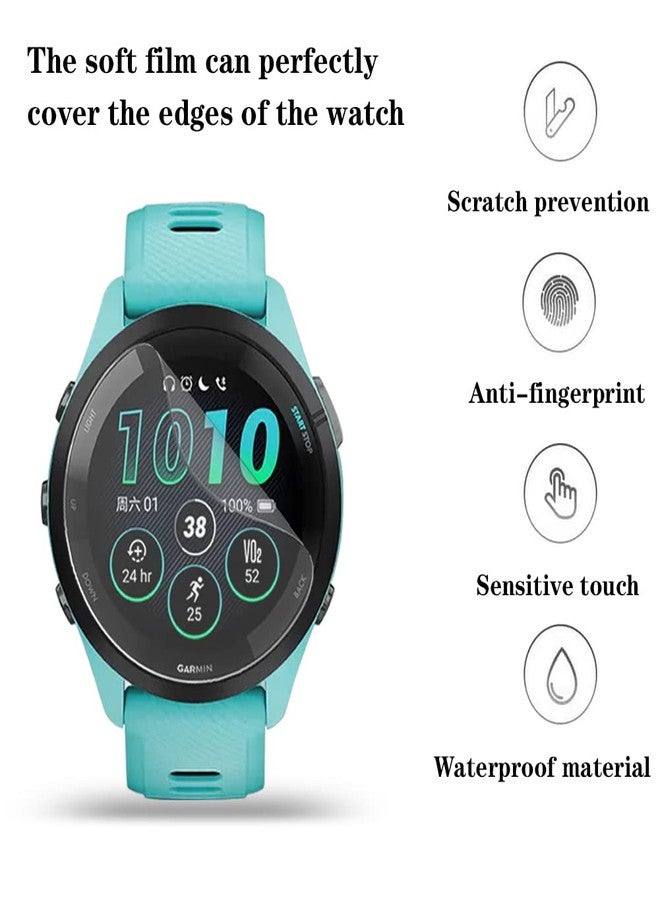 Huadu واقي شاشة ساعة HUADU متوافق مع Garmin Forerunner 265، فيلم مضاد للخدش عالي الدقة تغطية كاملة وحافظة واقية ناعمة من TPU - Image 4