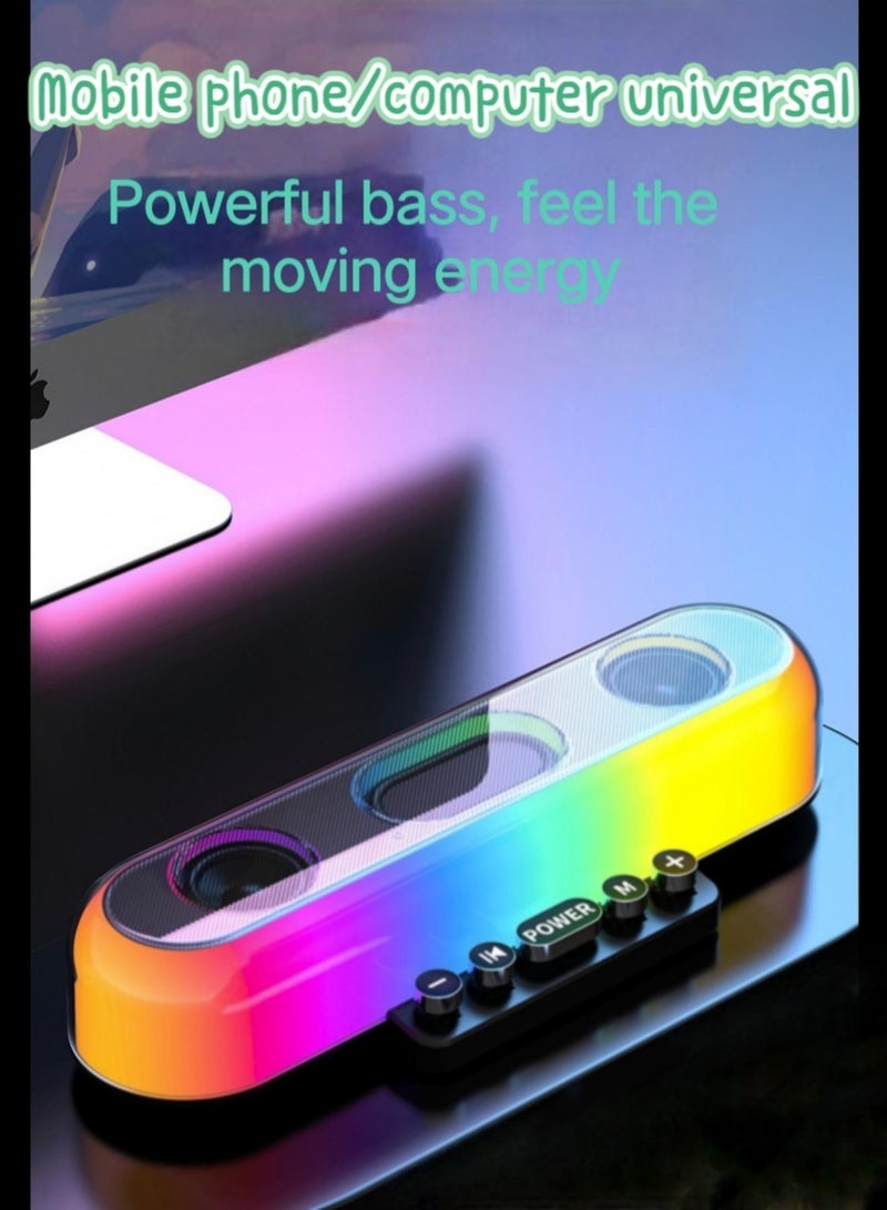 DRAKLAW Bluetooth Speaker Dual Speakers 10W Power Multiple Play Modes Cool Lighting (Black)  - Image 5