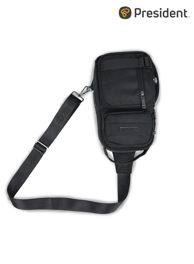 President Crossbody Bag for Men – Durable, Lightweight & Multi-Pocket Design ( Model-8416 ) BLACK - Image 5