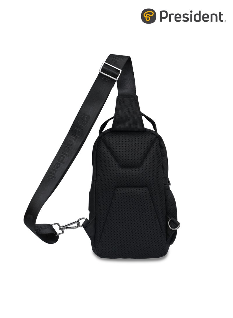 President Crossbody Bag for Men – Durable, Lightweight & Multi-Pocket Design ( Model-8416 ) BLACK - Image 4