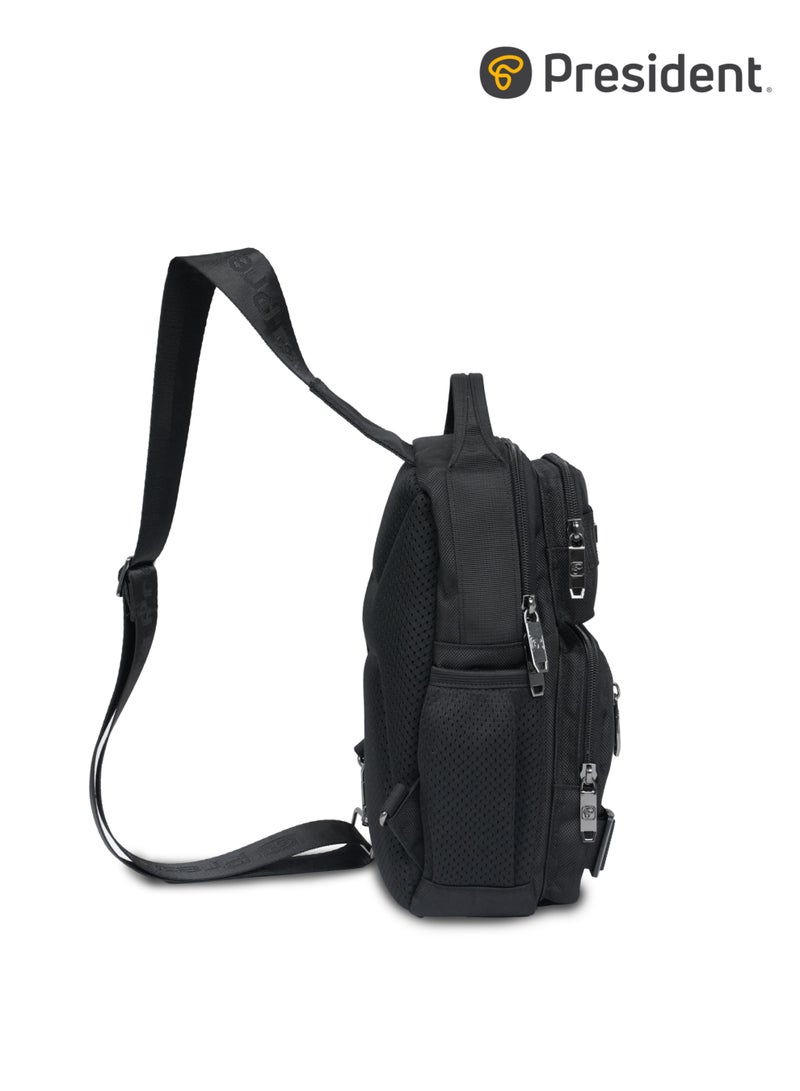 President Crossbody Bag for Men – Durable, Lightweight & Multi-Pocket Design ( Model-8416 ) BLACK - Image 2