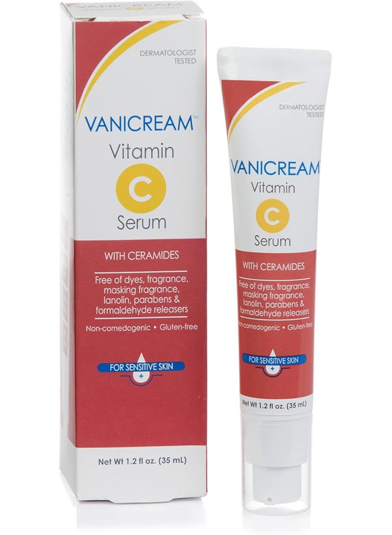 Vanicream Vanicream Vitamin C Serum -Free of Dyes, Fragrance, Masking Fragrance, Lanolin, Parabens and Formaldehyde Releasers-For Sensitive Skin-1.25fl oz.(35 ml)  - Image 1