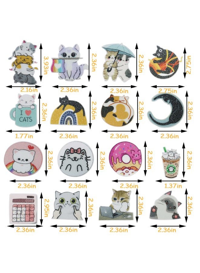 Newseda 16 PCS Calm Stickers for Anxiety Sensory Cat Stickers Stress Anxiety Relief Items Tactile Rough Textured Sensory Slips for Water Bottle Laptop Phone Desk - Image 5