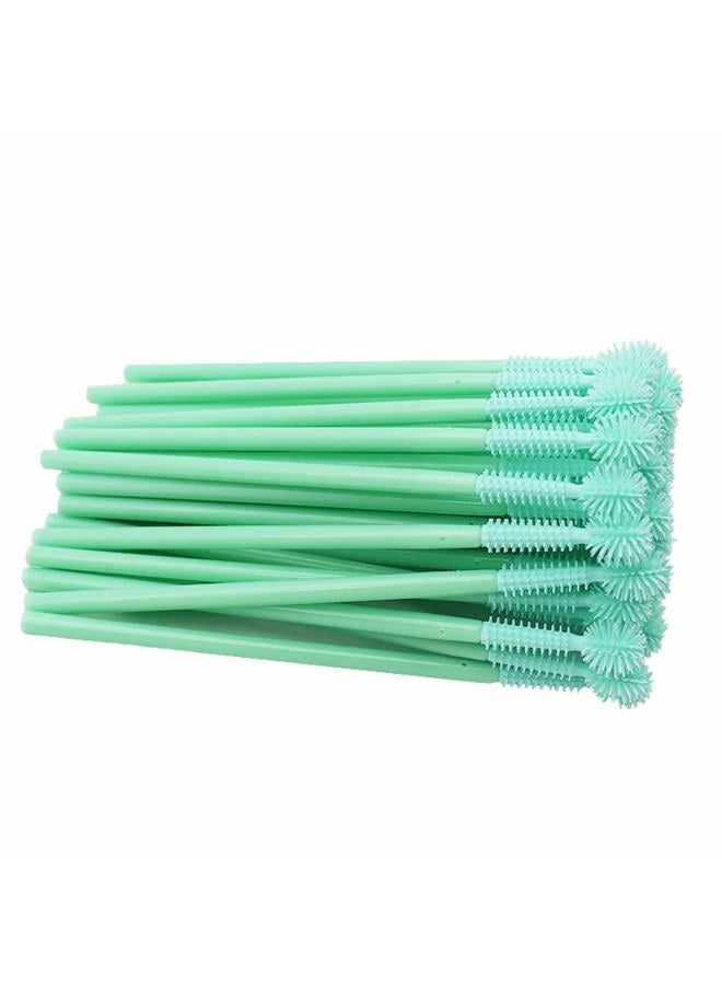 BYVUTE Mascara Brushes, Eyelash Comb Lashes Eyebrow Brush Separator Eyelashes Definer Lash Eye Brow Grooming Cosmetic Tool 4 Silicone Shapes Comb, 48 Pcs, Mint Green - Image 5