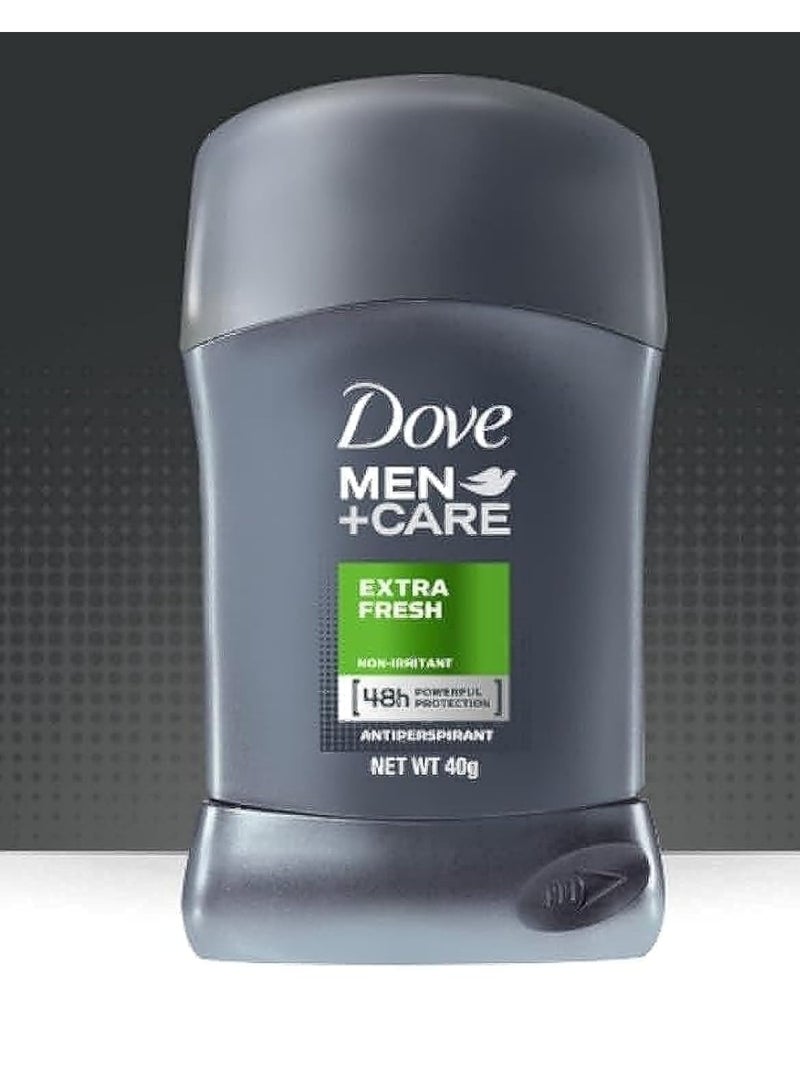 مضاد التعرق للرجال + كير إكسترا فريش عصا مقاومة للتهيج حماية قوية لمدة 48 ساعة 40 جم