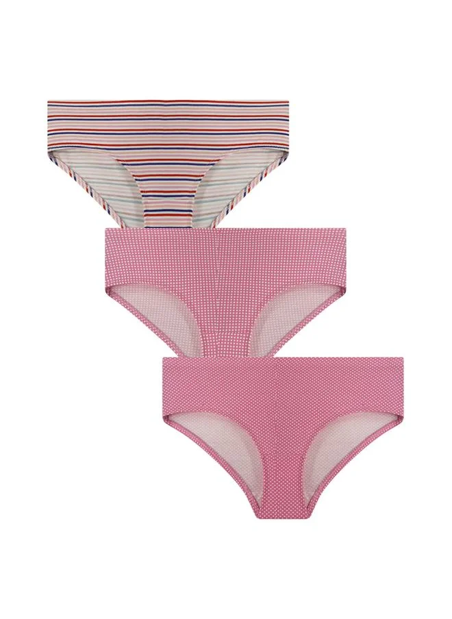 Clovia Clovia Pack of 3 - Printed Mid Rise Hipster Briefs with Inner Elastic