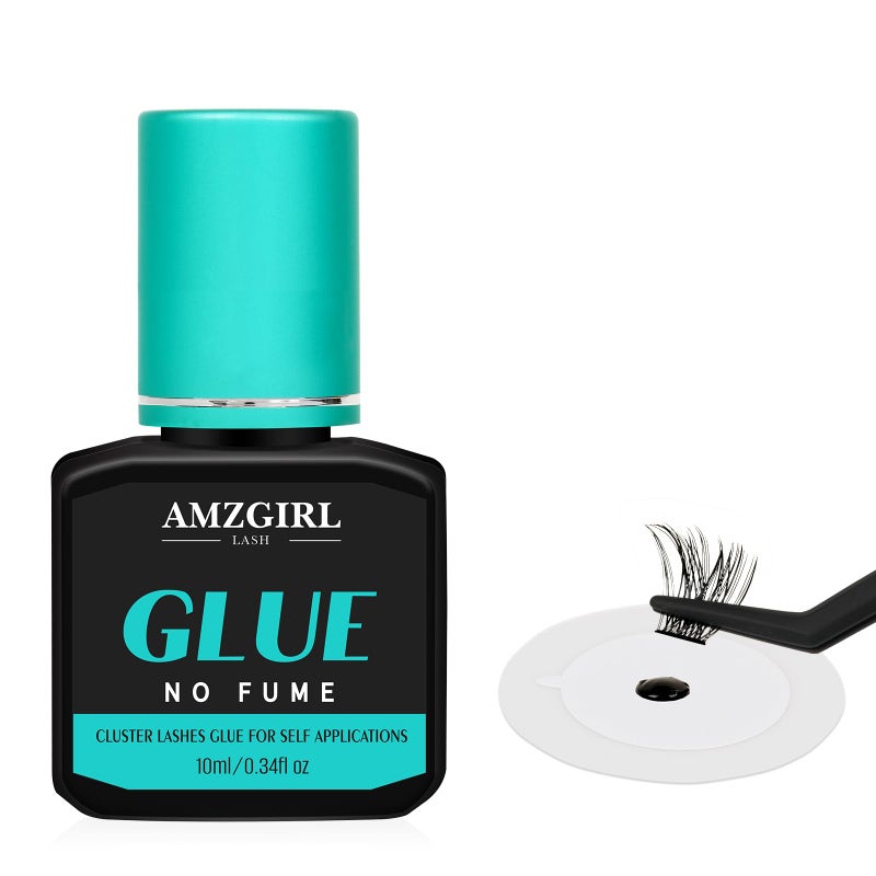 AMZGIRL LASH Lash Glue 10ml Individual Lash Extension Glue, Waterproof Black Eyelashes Adhesive 3 Sec Drying Time, Long Lasting for 48 Hours, Lightning Speed Eyelash Clusters Adhesive - Image 1