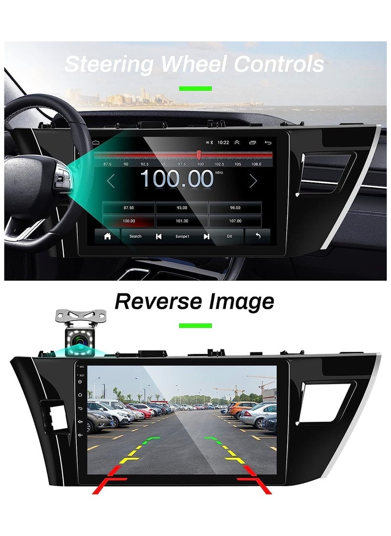 Generic - Android Screen For Toyota Corolla 2014 2015 2016 4GB RAM 64 GB Memory Support Apple Carplay Android Auto Full HD IPS Touch Screen Display and Backup Camera included - Image 1