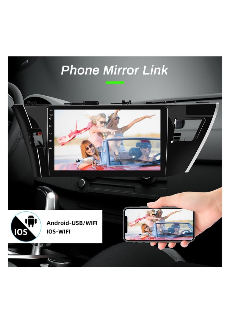 Generic - Android Screen For Toyota Corolla 2014 2015 2016 4GB RAM 64 GB Memory Support Apple Carplay Android Auto Full HD IPS Touch Screen Display and Backup Camera included - Image 1
