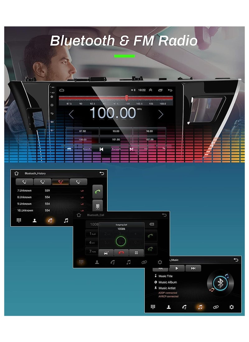 Generic - Android Screen For Toyota Corolla 2014 2015 2016 4GB RAM 64 GB Memory Support Apple Carplay Android Auto Full HD IPS Touch Screen Display and Backup Camera included - Image 1
