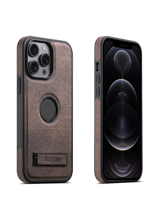 The Bros Case For iPhone 12 Pro G2 Holder Denim Leather Back MagSafe Phone Case