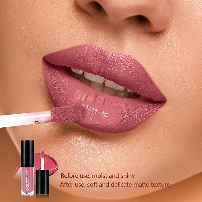 Anglicolor Lip Gloss LongLastingLipstick Set Highly PigmentedPink Lip Gloss NonStick CupLip Gloss SetEasy ApplicationSmooth ApplicationNot Flake Off12 ColorsVegan CrueltyFree 12Color - Image 4
