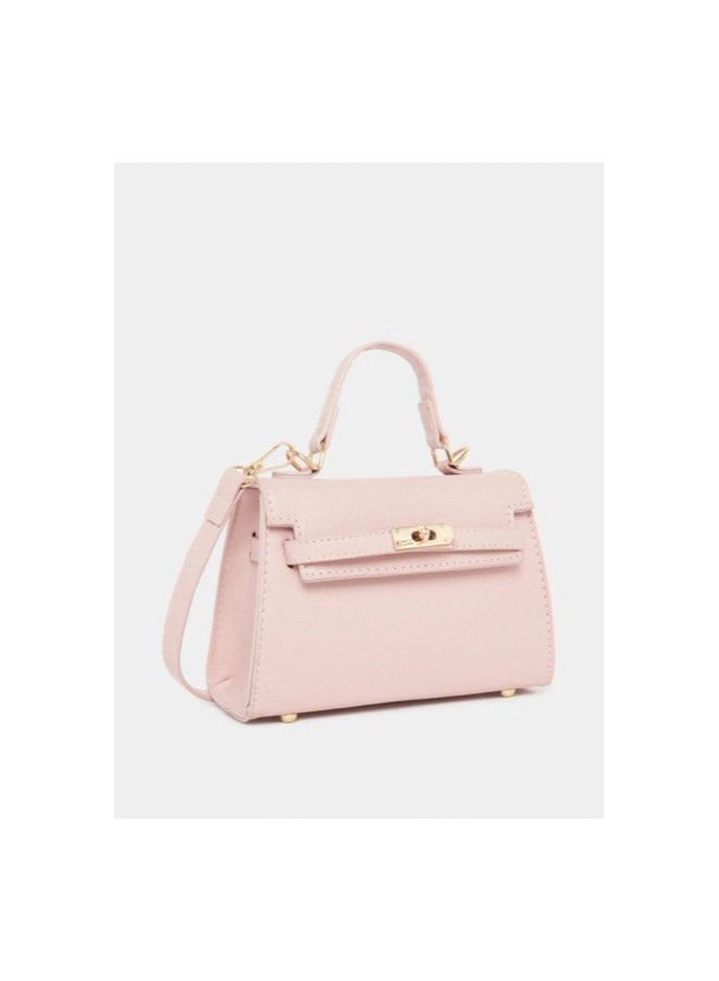 Elegant Embossed Handbag with Twist Lock – Stylish & Chic Design for Women - Image 1