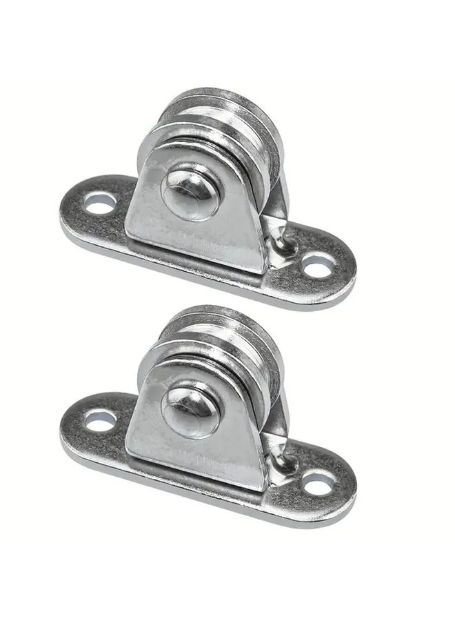 Heavy Duty Silent Pulley Block 176 Lb Capacity 1pc Easy Install Wall Ceiling Mount - Image 4