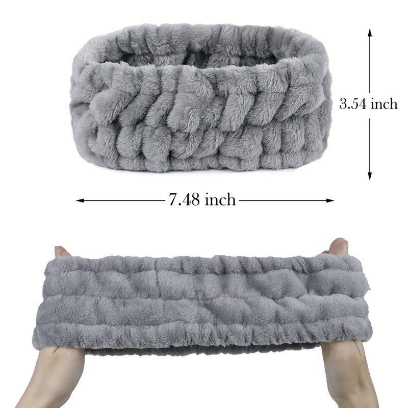 LAPOHI 3 Pack Microfiber Towel Headbands for Washing Face, Facial Headbands Makeup Headband Spa Headband Skincare Headband Fash Wash Headband for Women and Girls - Image 3