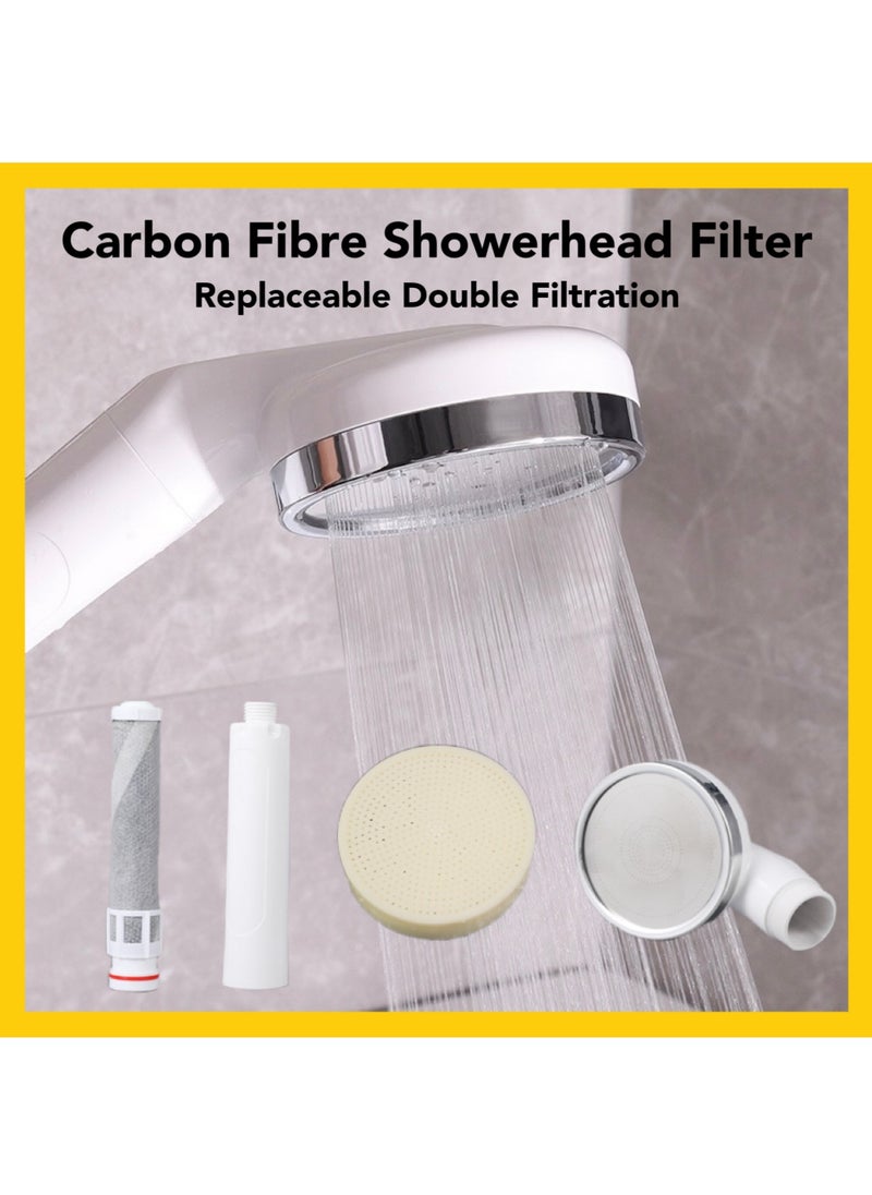 Oasis Casa Shower Head Filter Water Filter Shower, Activated Carbon Fiber Filter Showerhead for Hard Water, High-Pressure Water Filter Purifier Shower Head Water Softener for Bathroom Showering Hair Skin Care  - Image 1