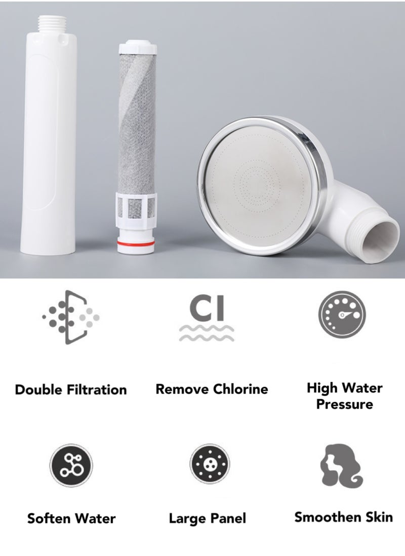 Oasis Casa Shower Head Filter Water Filter Shower, Activated Carbon Fiber Filter Showerhead for Hard Water, High-Pressure Water Filter Purifier Shower Head Water Softener for Bathroom Showering Hair Skin Care  - Image 3