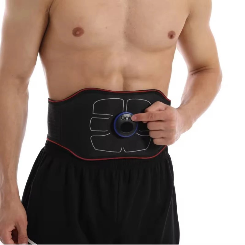 EMS Abdominal Muscle Stimulator - Waist Trimmer Shaping Belt - Portable Ab Trainer for Abs & Waist Support