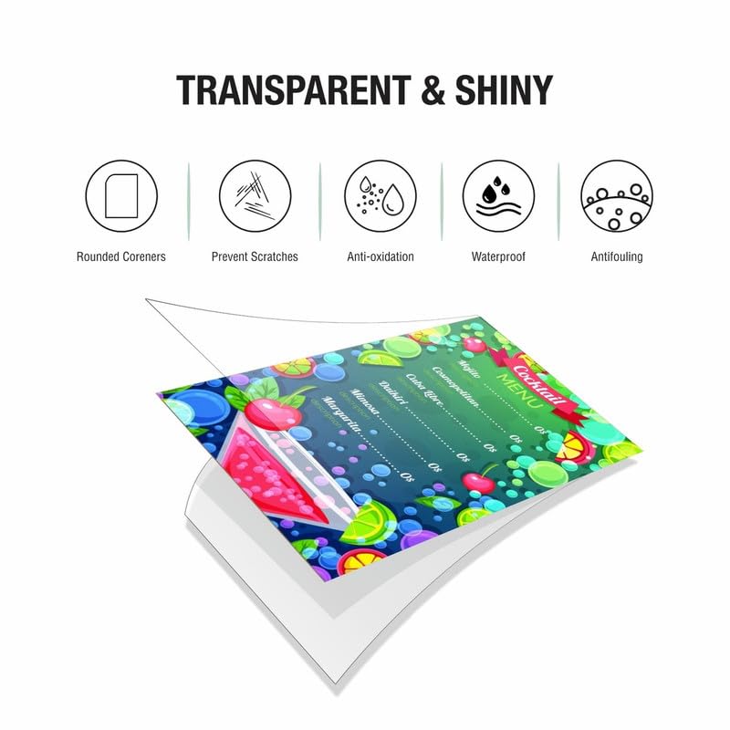 VMS Deluxe Thermal Lamination Pouch 70mmx100mm 125 Micron Pack of 2 (200 Sheets) for Id Card - Image 5