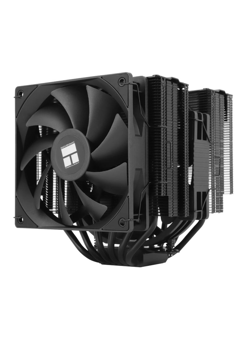 Peerless Assassin 140 Black CPU Air Cooler, 6 Heat Pipes Heatsink Dual Towers Cooler, Dual PWM Fans with 1500RPM Speed, Desktop CPU Cooler for Intel 1700/1851/1150/1151/1200;AM4/AM5