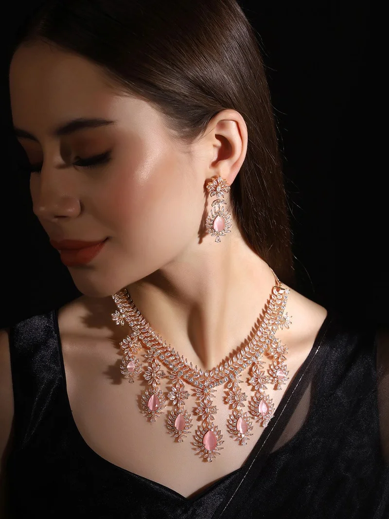 Priyaasi Rose -Studded Jewellery Set
