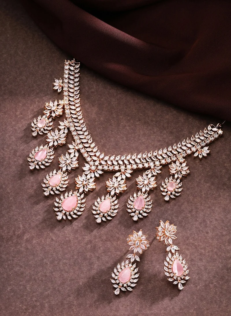 برياسي Rose -Studded Jewellery Set
