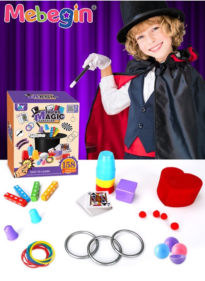MEBEGIN Classic Magic Set with 22 Kinds of Magic Props, Amazing Childrens Magic Box with a Variety of Tricks, Pretend Play Magician Stuff, Easy to Perform Tricks, Fun Creative Educational Toys, Ideal Gift for Beginners and Kids  - Image 1