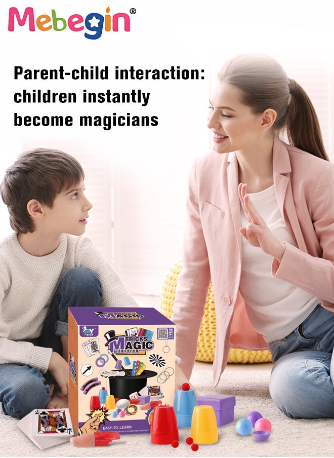 MEBEGIN Classic Magic Set with 22 Kinds of Magic Props, Amazing Childrens Magic Box with a Variety of Tricks, Pretend Play Magician Stuff, Easy to Perform Tricks, Fun Creative Educational Toys, Ideal Gift for Beginners and Kids  - Image 2