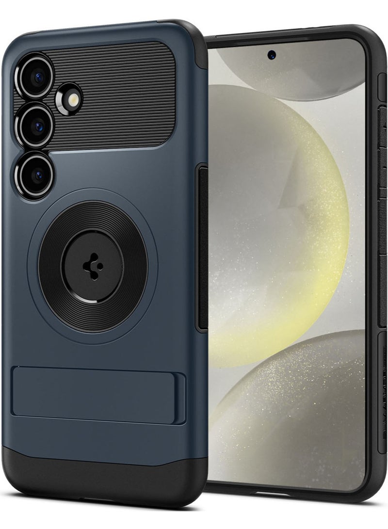 Spigen Slim Armor Magfit for Samsung Galaxy S24 Case Cover MagSafe with Kickstand - Metal Slate - Image 1