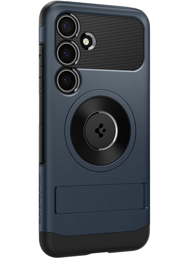 Spigen Slim Armor Magfit for Samsung Galaxy S24 Case Cover MagSafe with Kickstand - Metal Slate - Image 5