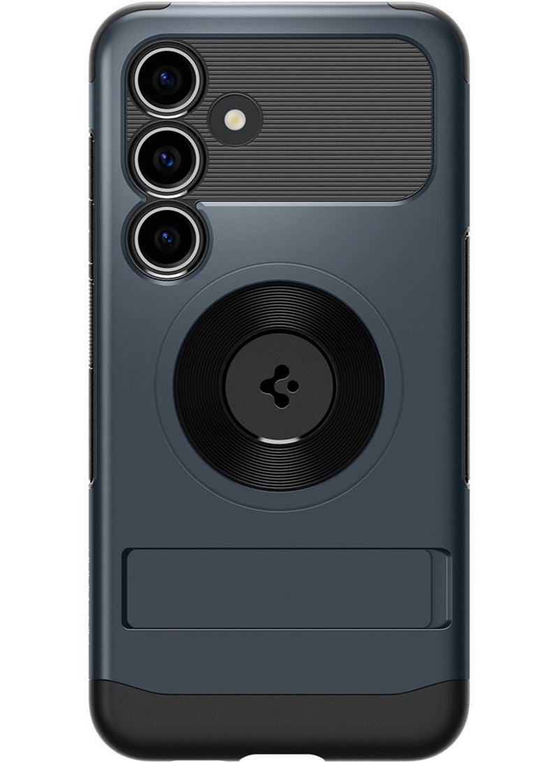 Spigen Slim Armor Magfit for Samsung Galaxy S24 Case Cover MagSafe with Kickstand - Metal Slate - Image 4