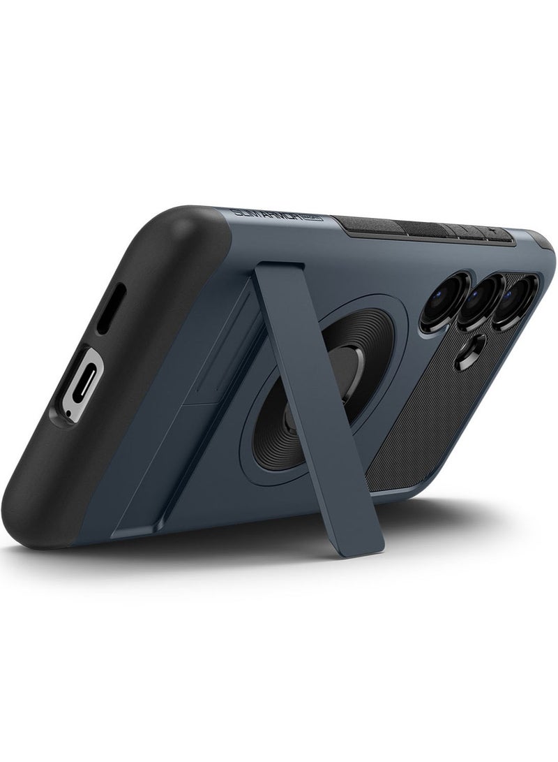 Spigen Slim Armor Magfit for Samsung Galaxy S24 Case Cover MagSafe with Kickstand - Metal Slate - Image 2