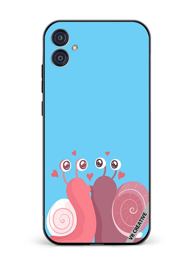 VR CREATIVE Protective Case Cover For Samsung Galaxy M04/F04 Love Snail Design Multicolour - Image 1