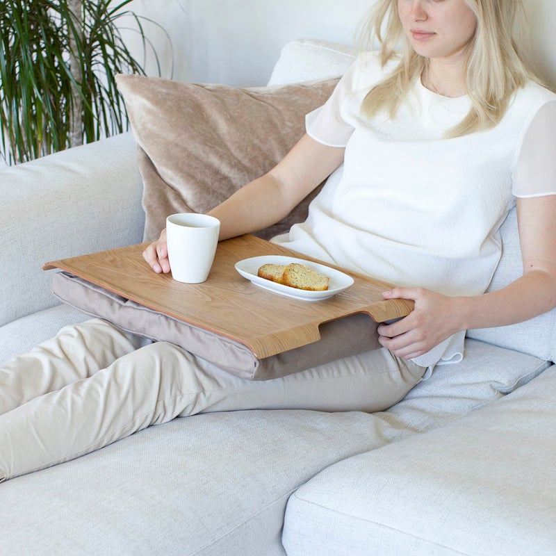 Bosign Natural Wooden Lap Tray - Natural Wood and Cushion - Image 5