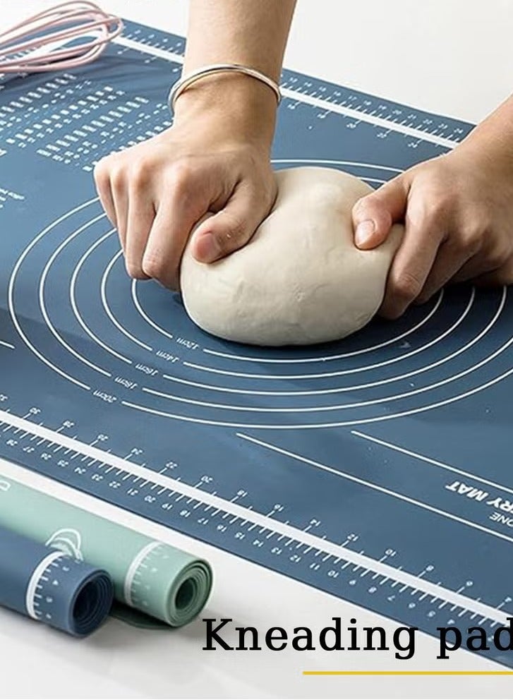 Silicone Oven Mat, Reusable Non-Stick Baking Mats, Food Grade Silicone Dough Mat for Cake Making, Multi-Purpose Mat, Table Top Mat, 40*60cm Blue  - Image 1