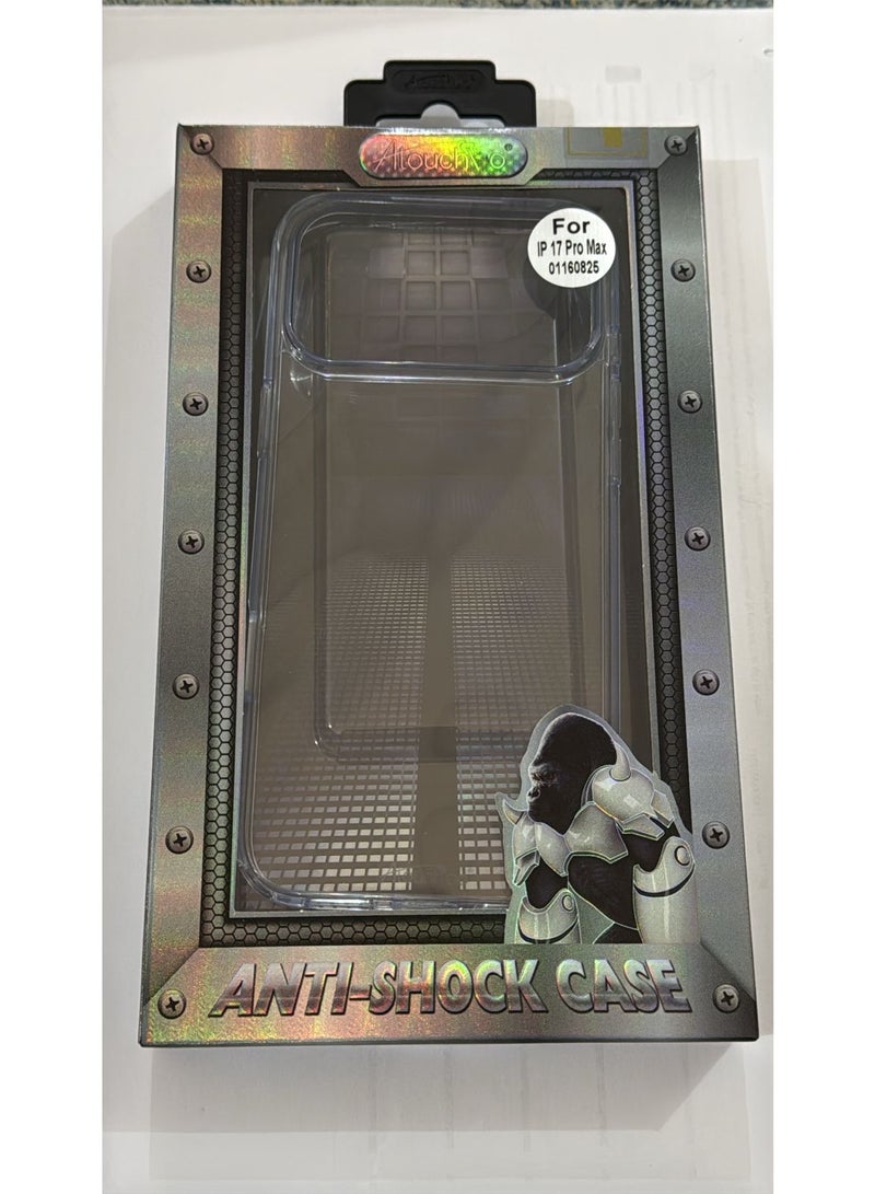 Atouchbo iPhone 17 Pro Max Clear shockproof case that protects while keeping the original phone look Lightweight cover with anti-yellowing protection. This clear protective case combines TPU flexibility and PC durability to shield your phone from drops, impacts, and scratches. Equipped with anti-yellowing coating to stay transparent for longer. Slim design keeps the phone elegant and comfortable to hold.