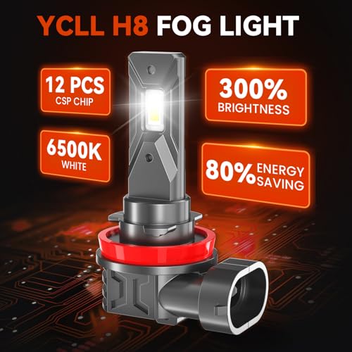 YCLL Compatible with Hyundai Sonata 2011-2014 Bulb Light Combo,6500K White,500% Brightness,70W,6 Pack - Image 4
