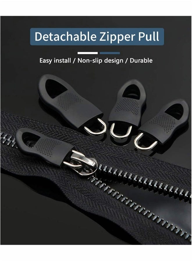 20 Pcs Zipper Pull, Universal Zipper Pull Replacement Kit, Removable Zipper Pulls Tab Replacement, Black Zipper Pulls for Jackets, Luggage, Backpacks, Purses, Boots, Pants, Tents (3 Styles 4 Sizes) - Image 2