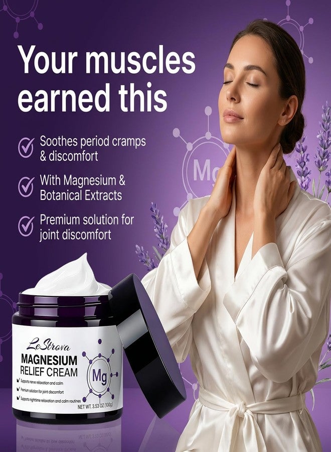Peehss LeStrova Magnesium Cream, Magnesium Cream for Pain with Peppermint & Turmeric Blend, Comfort & Relaxation Body Lotion for Daily Massage, Suitable for All Skin Types. - Image 3