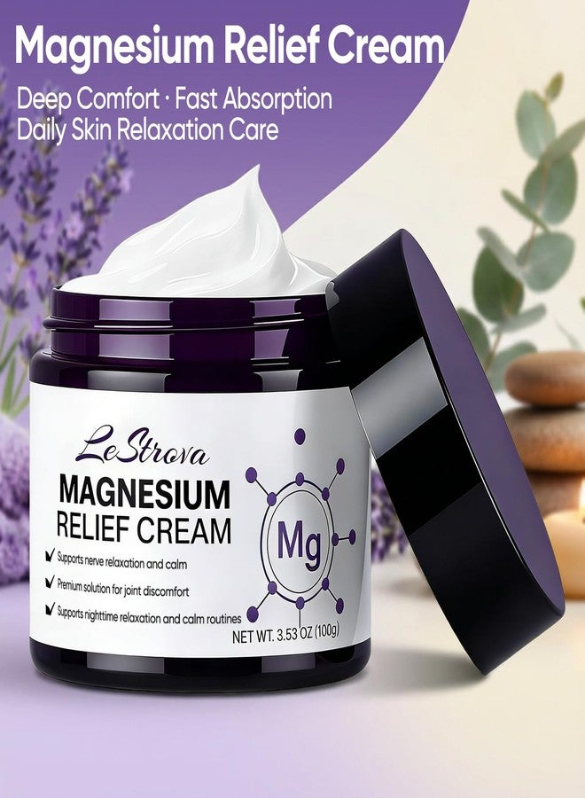 Peehss LeStrova Magnesium Cream, Magnesium Cream for Pain with Peppermint & Turmeric Blend, Comfort & Relaxation Body Lotion for Daily Massage, Suitable for All Skin Types. - Image 2
