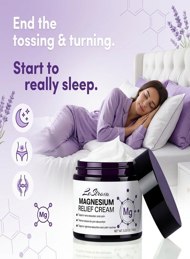 Peehss LeStrova Magnesium Cream, Magnesium Cream for Pain with Peppermint & Turmeric Blend, Comfort & Relaxation Body Lotion for Daily Massage, Suitable for All Skin Types. - Image 5