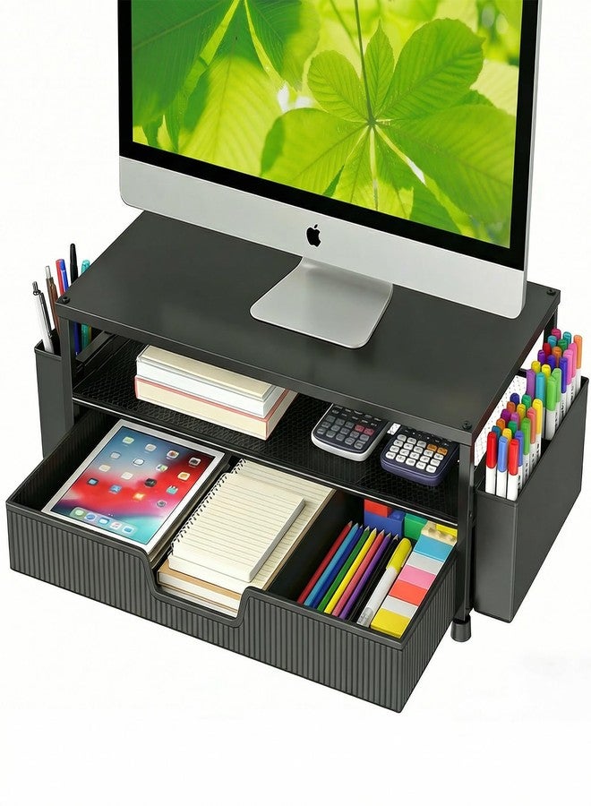 إيكولوفي Ecolovi Desk Organizer And Accessories 2-tier Computer Monitor Stand Rise 1 g