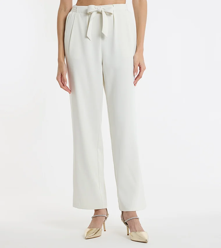 بي سي بي جي BCBG Detachable Belt Straight Pants