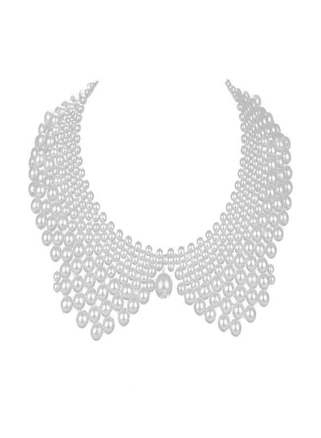 CSIYANJRY99 RBG Dissent Collar Necklace for Women Detachable Pearl Beaded Blouse Fake Collar Choker Necklace,Ruth Bader Ginsburg Feminist Collar Necklace - Image 1