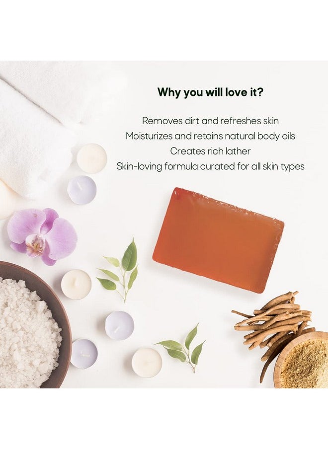 LA Organo Ashwgandha Handmade Natural Bath Soap Orange Flavour Enriched With Olive Oil 100Gm(Pack Of 2)  - Image 4