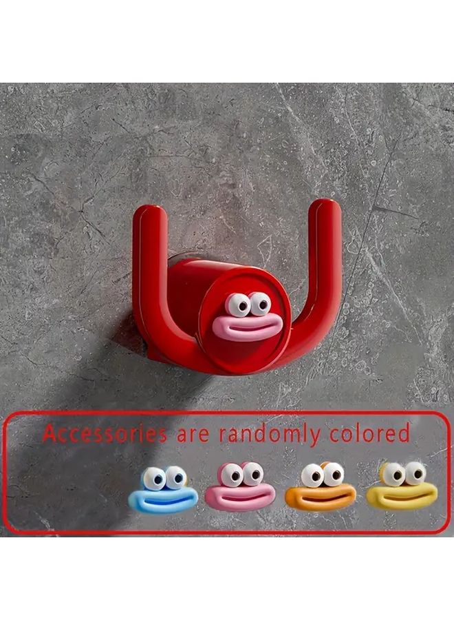 Red Wall Mounted Slipper Hook No Drilling Required Easy Install for Bathroom Bedroom - Image 1