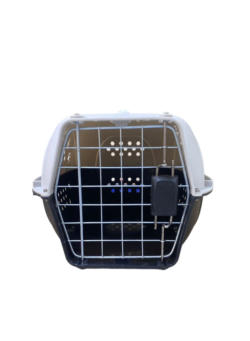 HAPPY PUSS Pet carrier, travel crate for cats and small dogs, outdoor and travel kennel, cage for cats and dogs. Grey color. - Image 5