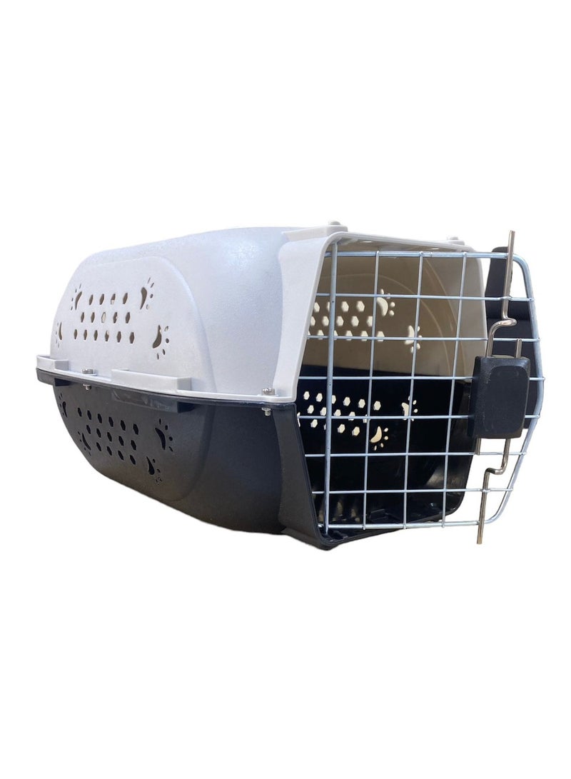 HAPPY PUSS Pet carrier, travel crate for cats and small dogs, outdoor and travel kennel, cage for cats and dogs. Grey color. - Image 4