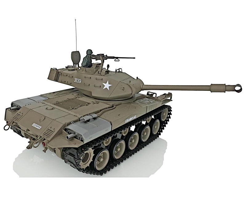 POCO DIVO دبابة بوكو ديفو ووكر بولدوغ M41A3 الأمريكية، مقياس 1/16، مركبة عسكرية RTR RC، إصدار هينغ لونغ 3839 S، ترقية علبة تروس فولاذية، معركة BB هوائية، قتال بالأشعة تحت الحمراء IR، نموذج مع تأثير الدخان والصوت والارتداد - Image 5