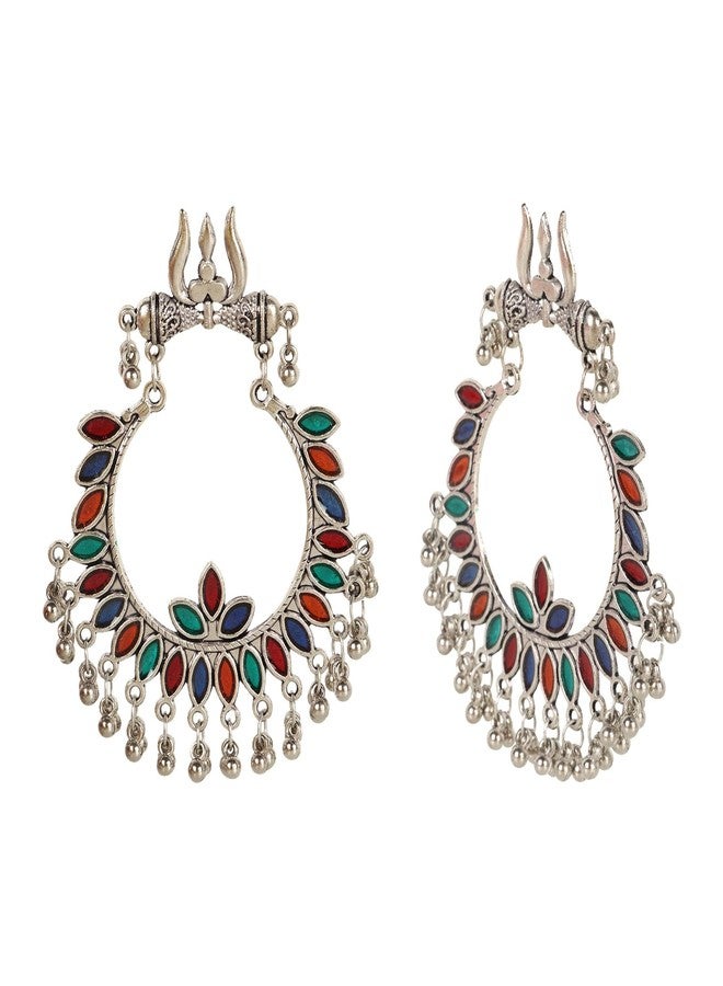 Nirvani Earring Set Trishul shape round earring for women and girl's - Image 2